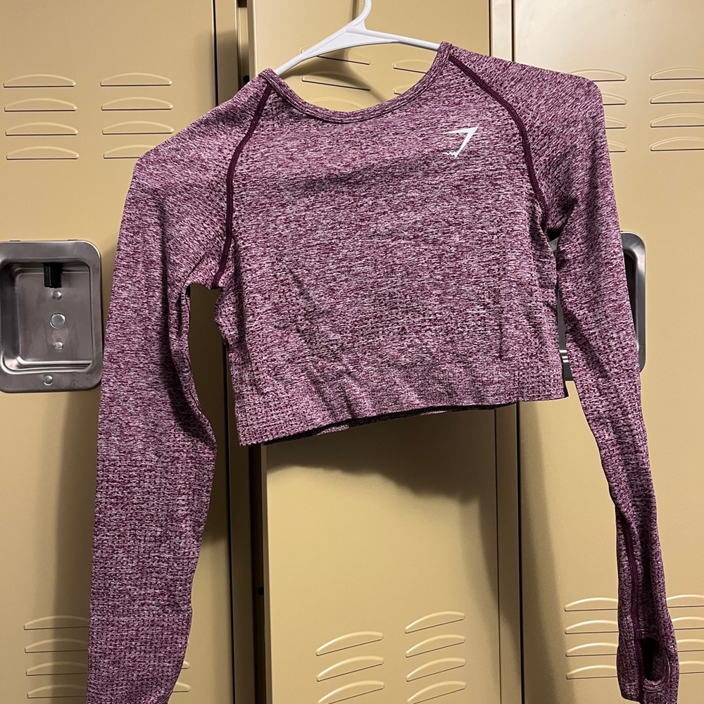 Gymshark Women's Long Sleeve Crop Top - Plum